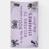 Little Boo Itsy Bitsy Spider Halloween Baby Dusche Banner (Vertikal)