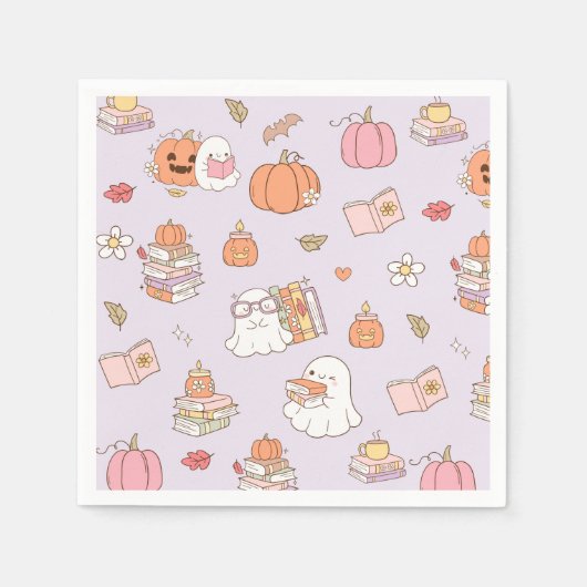 Little Boo Lilac Whimsical Books Baby Dusche Serviette (Vorderseite)