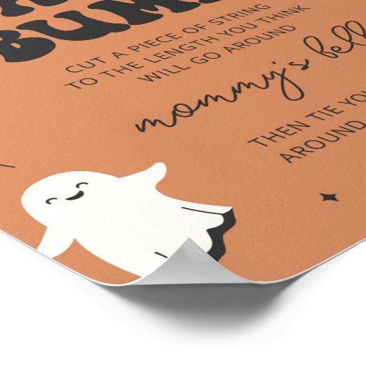 Little Boo Messen Sie das Baby Bump Baby Shower Sc Poster (Ecke)