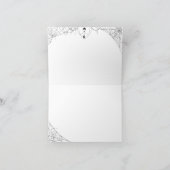 Little Boo Minimal Gothic Halloween Baby Shower Dankeskarte (Innenseite)