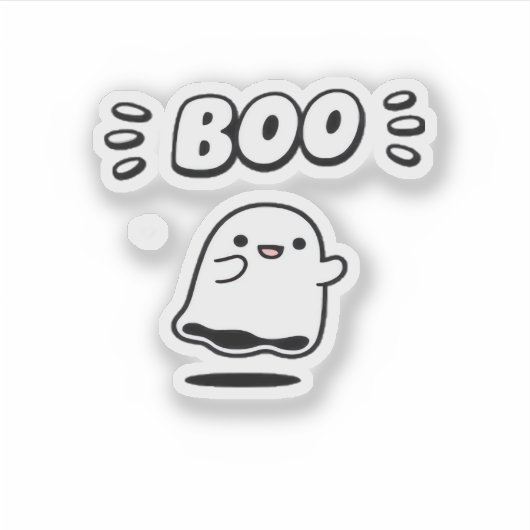 Little Boo Minimal Style Aufkleber (Vorderseite)