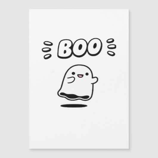 Little Boo Minimal Style Magnetkarte (Vorderseite)