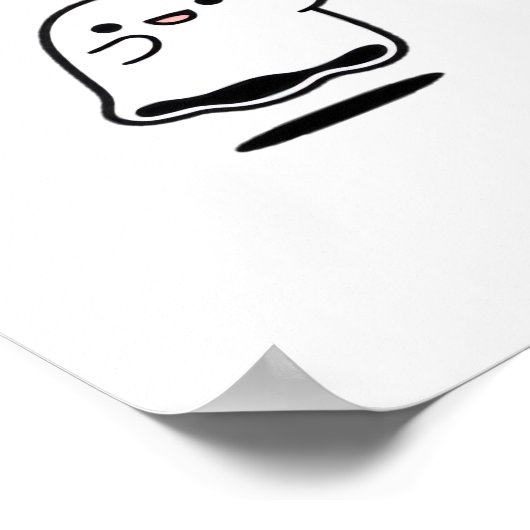 Little Boo Minimal Style Poster (Ecke)