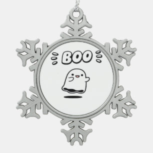 Little Boo Minimal Style Schneeflocken Zinn-Ornament