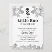 Little Boo Minimalistisch Halloween Kinderdusche Einladung (Vorderseite)