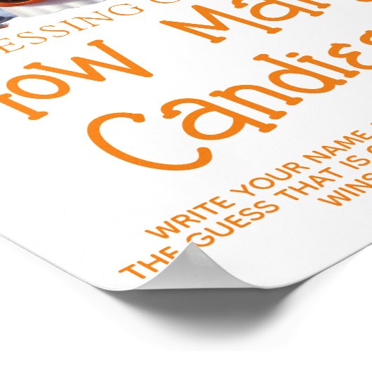 Little Boo Neutral Baby Shooting Game Sign Poster (Ecke)