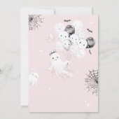 Little Boo Niedlich Ghost Halloween Girl 1. Geburt Einladung (Rückseite)