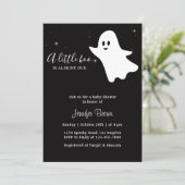 Little Boo Niedlich Ghost Halloween Kinderdusche Einladung (Stehend Vorderseite)