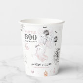 Little Boo Niedlich Ghost Halloween Kindermädchend Pappbecher (Rückseite)