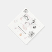 Little Boo Niedlich Ghost Halloween Kindermädchend Serviette (Ecke)