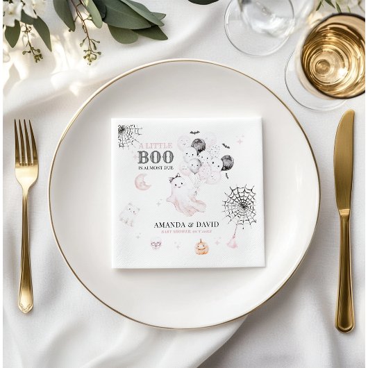 Little Boo Niedlich Ghost Halloween Kindermädchend Serviette