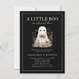 Little Boo Niedlich Ghost Wildblumen Paare Dusche Einladung