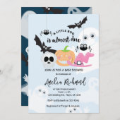 Little Boo Niedlich Halloween Baby Boy Dusche Einladung (Vorne/Hinten)