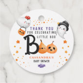 Little Boo Niedlich Halloween Kinderdusche Danke Geschenkanhänger (Rückseite)