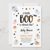 Little Boo Niedlich Halloween Niedlich Ghost Baby Einladung (Vorderseite)