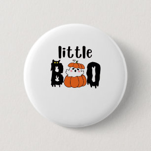 Little Boo Niedlich Halloween Pumpkin Cat Vintag S Button
