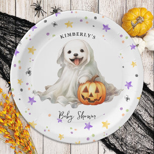 Little Boo Niedlich Halloween Simple Baby Dusche Pappteller