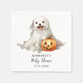 Little Boo Niedlich Halloween Simple Baby Dusche Serviette (Vorderseite)