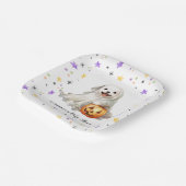 Little Boo Niedlich Halloween Wassercolor Babydusc Pappteller (Gewinkelt)