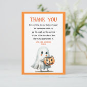 Little BOO Niedlich & Spooky Halloween Kinderdusch Dankeskarte (Stehend Vorderseite)