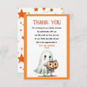 Little BOO Niedlich & Spooky Halloween Kinderdusch Dankeskarte (Vorne/Hinten)