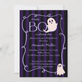 Little boo niedliche Ghost Halloween Babydusche Einladung (Vorderseite)