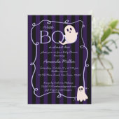 Little boo niedliche Ghost Halloween Babydusche Einladung (Stehend Vorderseite)