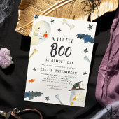Little Boo | Niedliche Halloween-Kinderdusche Einladung