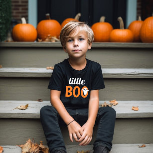 Little Boo Orange Black Halloween Familie Matching T-Shirt