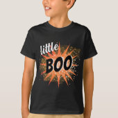 Little Boo | Orange Halloween T-Shirt (Vorderseite)