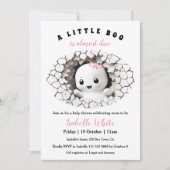 Little Boo Peking Halloween Girl Babydusche Einladung (Vorderseite)