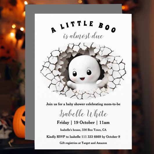 Little Boo Peking Halloween Kinderdusche Einladung