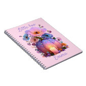 Little Boo Personalisiert Girl Halloween T - Shirt Notizblock (Rechte Seite)