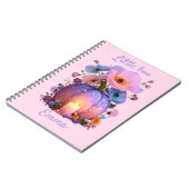 Little Boo Personalisiert Girl Halloween T - Shirt Notizblock (Linke Seite)