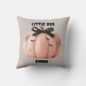Little Boo Personalisiert Halloween Pumpkin Kissen (Rückseite)