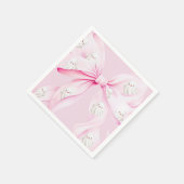 Little Boo PINK Bow Baby Dusche Serviette (Ecke)