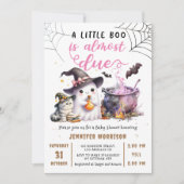 Little Boo Pink Brewing Halloween Baby Dusche Einladung (Vorderseite)