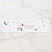 Little Boo Pink Ghost Halloween Kinderdusche Wasserflaschenetikett (Einzelnes Label)