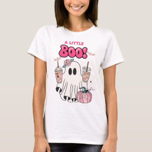 Little Boo Pink Ghost Halloween T-Shirt