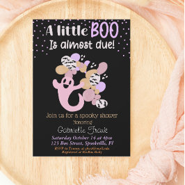 Little Boo Pink Girl Ghost Baby Dusche Einladung