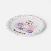 Little Boo Pink Girl Halloween Kinderdusche Pappteller (Schrägansicht)