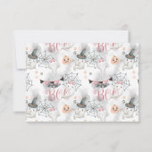 Little Boo Pink Halloween Ghost Baby Dusche Foto Dankeskarte (Rückseite)