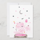 Little Boo Pink Halloween Kinderdusche Einladung (Rückseite)