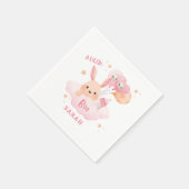 Little Boo Pink Halloween Kinderdusche Serviette (Ecke)