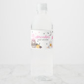 Little Boo Pink Halloween Kinderdusche Wasserflaschenetikett (Vorderseite)