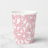 Little Boo Pink Pattern Baby Dusche Pappbecher (Rückseite)