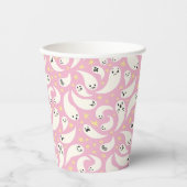 Little Boo Pink Pattern Baby Dusche Pappbecher (Vorderseite)