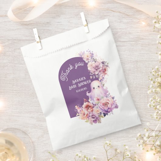 Little Boo pink spuke Babydusche danke Geschenktütchen (Ausgeschnitten)