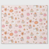 Little Boo Pink Whimsical Books Baby Dusche Geschenkpapier (Flach)