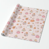 Little Boo Pink Whimsical Books Baby Dusche Geschenkpapier (Ungerollt)